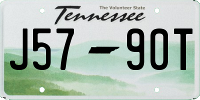 TN license plate J5790T