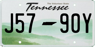 TN license plate J5790Y