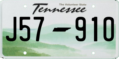 TN license plate J5791O