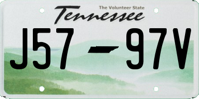 TN license plate J5797V
