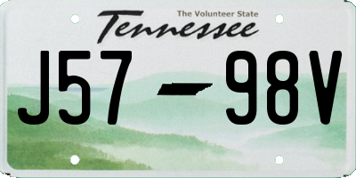 TN license plate J5798V