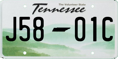 TN license plate J5801C