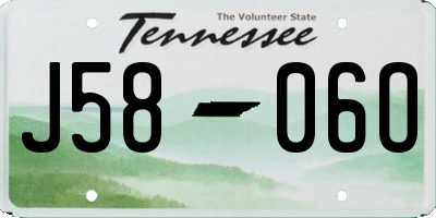 TN license plate J5806O
