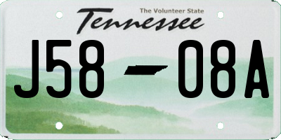 TN license plate J5808A