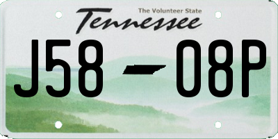 TN license plate J5808P
