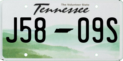 TN license plate J5809S