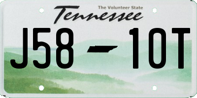 TN license plate J5810T