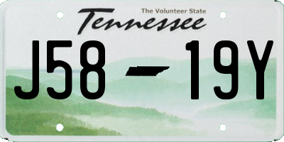 TN license plate J5819Y