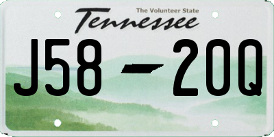 TN license plate J5820Q