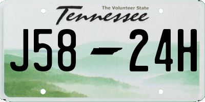 TN license plate J5824H