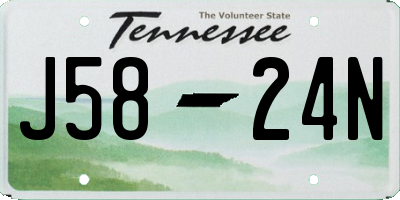 TN license plate J5824N