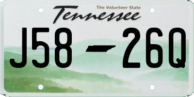 TN license plate J5826Q