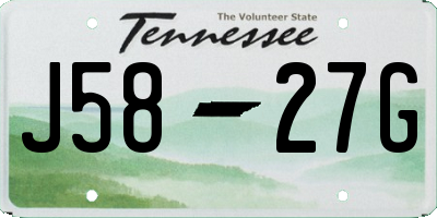 TN license plate J5827G