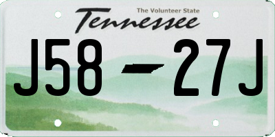 TN license plate J5827J