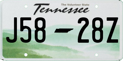 TN license plate J5828Z