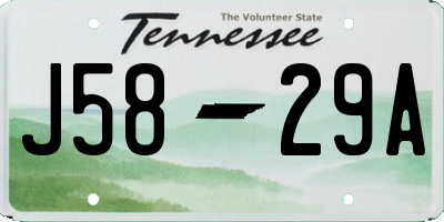 TN license plate J5829A