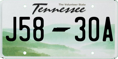 TN license plate J5830A
