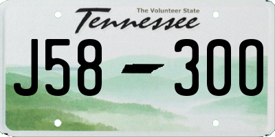 TN license plate J5830O