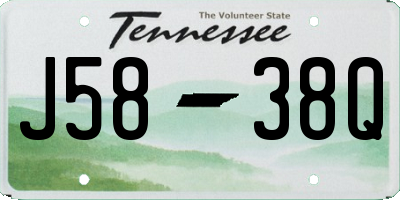 TN license plate J5838Q