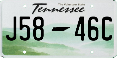 TN license plate J5846C