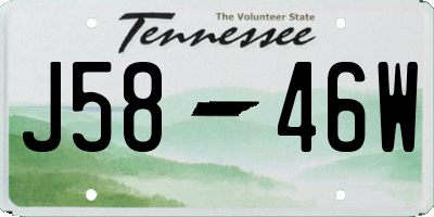 TN license plate J5846W