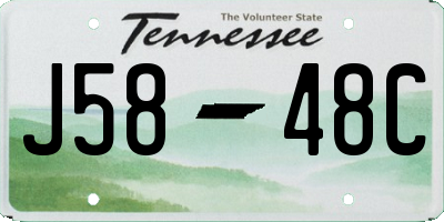 TN license plate J5848C