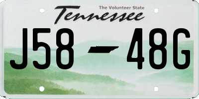 TN license plate J5848G