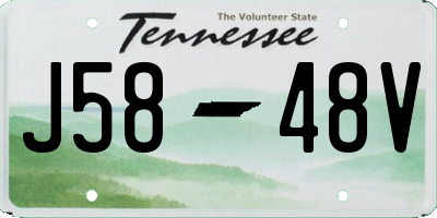 TN license plate J5848V