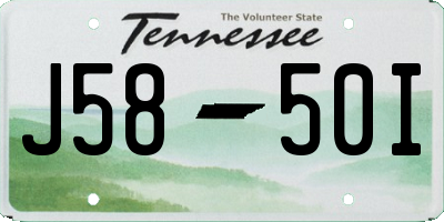 TN license plate J5850I
