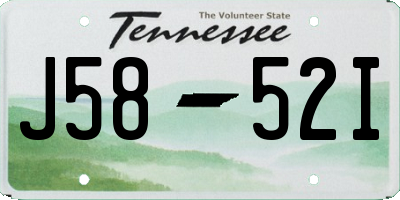 TN license plate J5852I