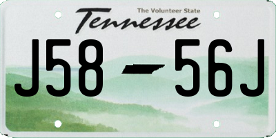 TN license plate J5856J