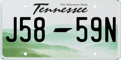 TN license plate J5859N