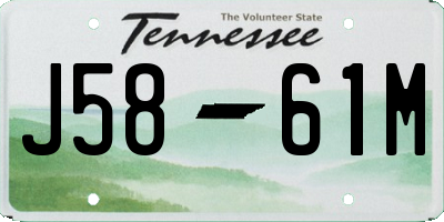 TN license plate J5861M