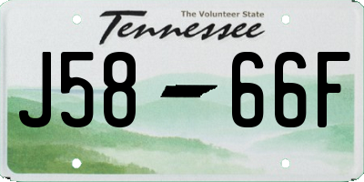 TN license plate J5866F