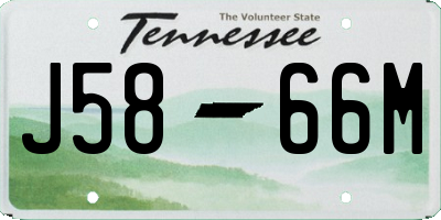 TN license plate J5866M
