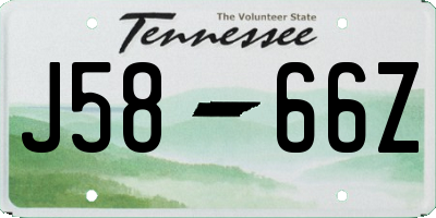 TN license plate J5866Z