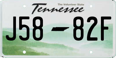 TN license plate J5882F