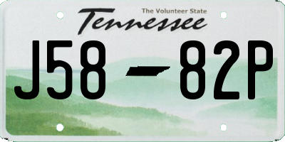 TN license plate J5882P