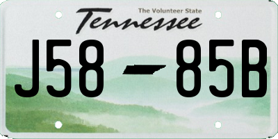 TN license plate J5885B