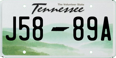 TN license plate J5889A