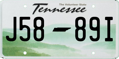 TN license plate J5889I