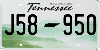 TN license plate J5895O