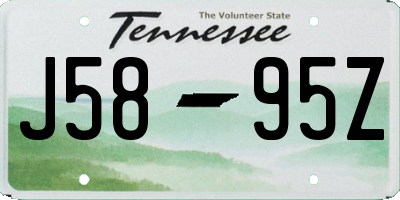 TN license plate J5895Z