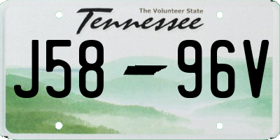 TN license plate J5896V
