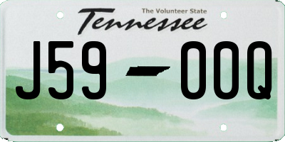 TN license plate J5900Q