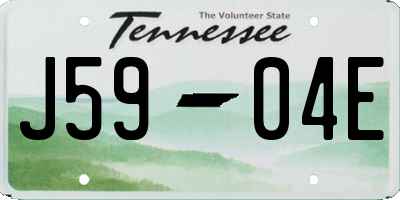 TN license plate J5904E
