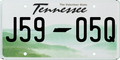 TN license plate J5905Q