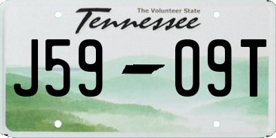 TN license plate J5909T