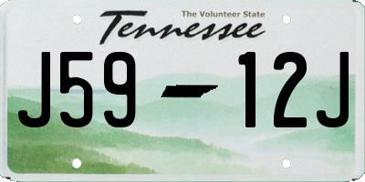 TN license plate J5912J