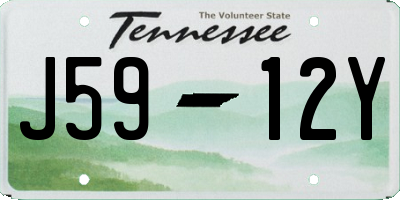 TN license plate J5912Y
